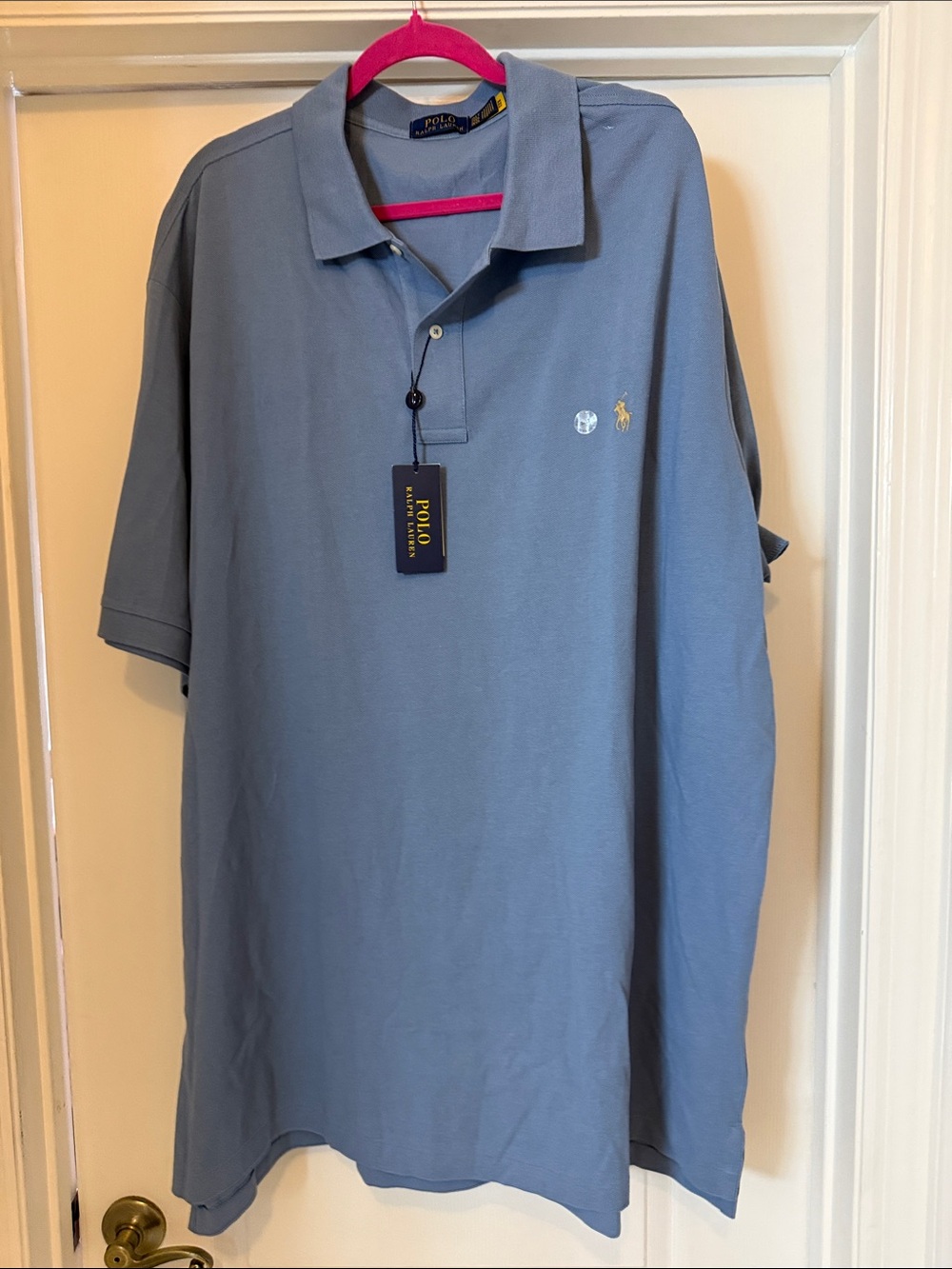 Polo by Ralph Lauren Dusty Blue Short-Sleeve Cotton Polo
